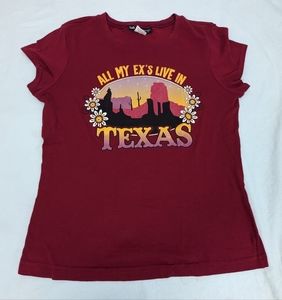 George Strait ST11 All My Ex's Live In Texas Maroon Top Large